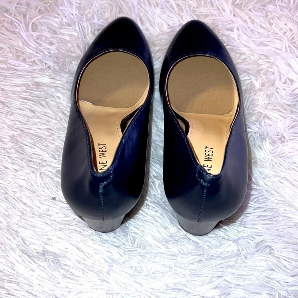NWT Nine West Jazzin Almond Toe Wedges size9M blue vavy
